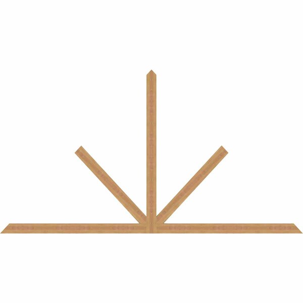 Ekena Millwork Saratoga Timber Gable Bracket, Western Red Cedar, 108"W x 58"H x 1 1/2"D x 3 1/2"F, 13/12 Pitch GBW108X58X0204SAR00SWR - main